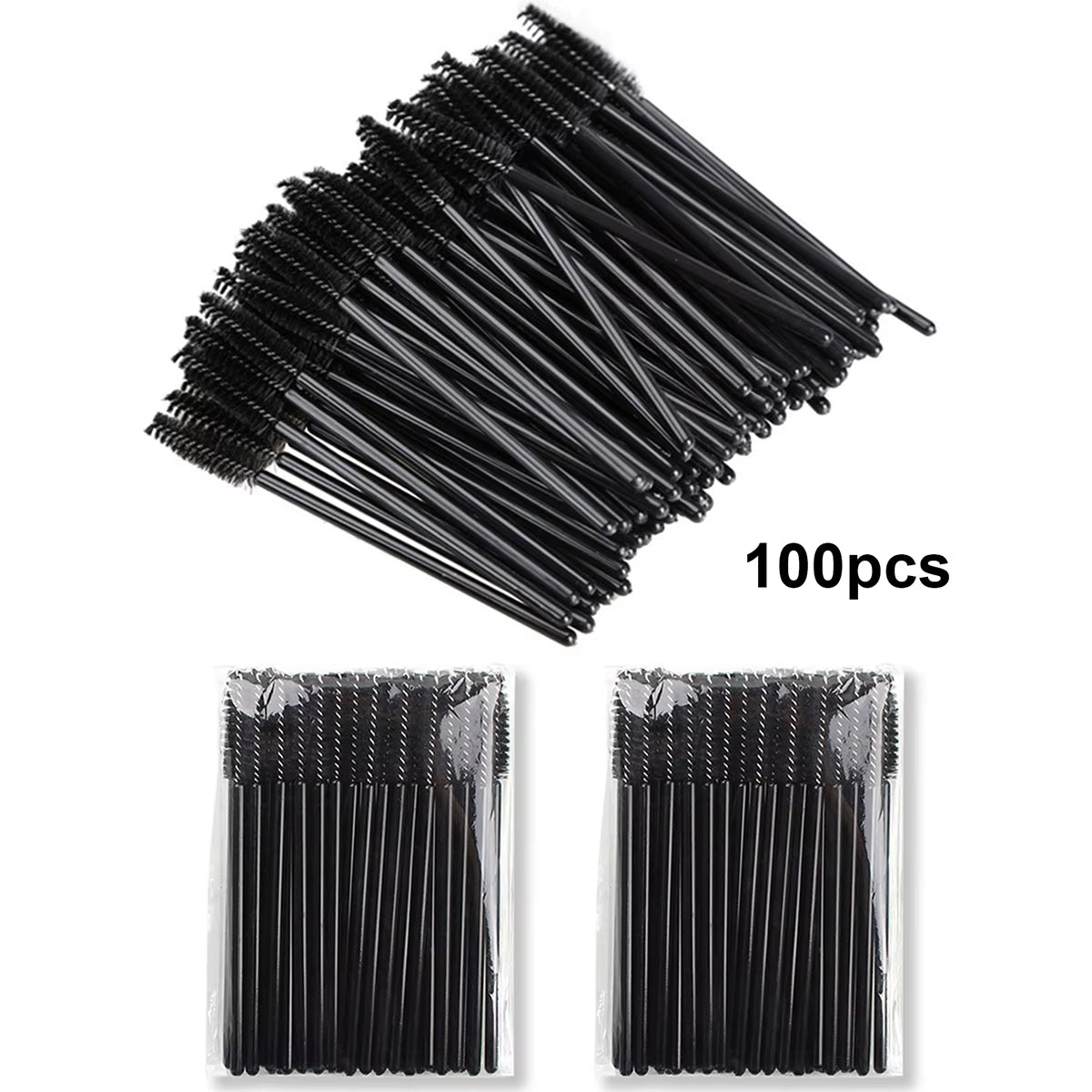 100Pcs Disposable Eyelash Brushes Spoolies Micro Lash Mascara Wands Combs Wholesale for Eyelash Extension Makeup