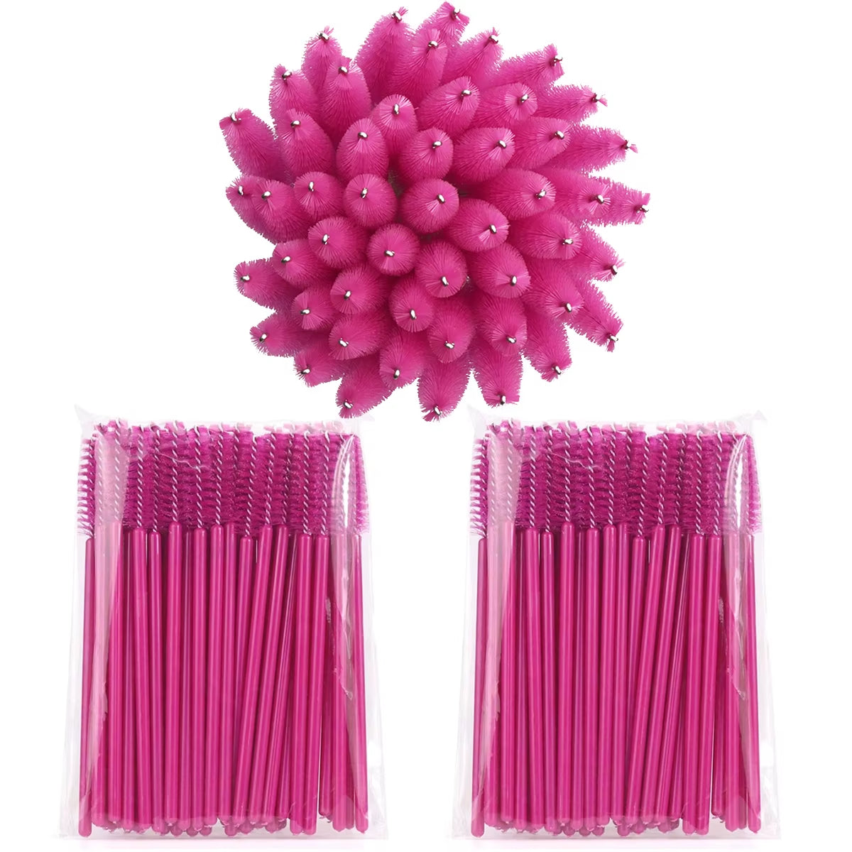 100Pcs Disposable Eyelash Brushes Spoolies Micro Lash Mascara Wands Combs Wholesale for Eyelash Extension Makeup