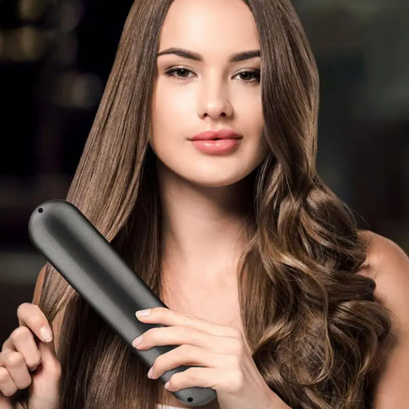 Hair Straightener Brush Fast Heating Cordless Curling Comb for Travel Portable Anti-Frizz Styling Straightener for Salon Home